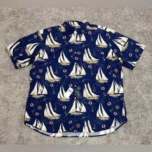 Polo Ralph Lauren Nautical Print Sailboat Button Down Shirt Oxford Men Size 3XLT